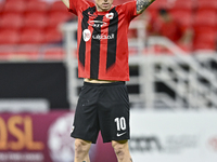 Roger Krug Guedes (#10) of Al Rayyan SC plays in the Ooredoo Qatar Stars League 24/25 match between Al Rayyan SC and Al Wakrah SC at Ahmad B...