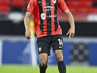 Adel Bader Al-Ahmad (#14) of Al Rayyan SC plays in the Ooredoo Qatar Stars League 24/25 match between Al Rayyan SC and Al Wakrah SC at Ahmad...