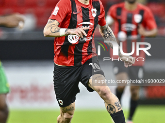 Roger Krug Guedes (#10) of Al Rayyan SC plays in the Ooredoo Qatar Stars League 24/25 match between Al Rayyan SC and Al Wakrah SC at Ahmad B...