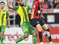 Aissa Belal Laidouni of Al Wakrah SC battles for the ball with Achraf Bencharki of Al Rayyan SC during the Ooredoo Qatar Stars League 24/25...