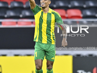 Ricardo Jorge Gomes of Al Wakrah SC celebrates after scoring a goal during the Ooredoo Qatar Stars League 24/25 match between Al Rayyan SC a...