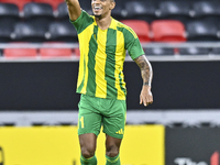 Ricardo Jorge Gomes of Al Wakrah SC celebrates after scoring a goal during the Ooredoo Qatar Stars League 24/25 match between Al Rayyan SC a...