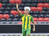 Ricardo Jorge Gomes of Al Wakrah SC celebrates after scoring a goal during the Ooredoo Qatar Stars League 24/25 match between Al Rayyan SC a...