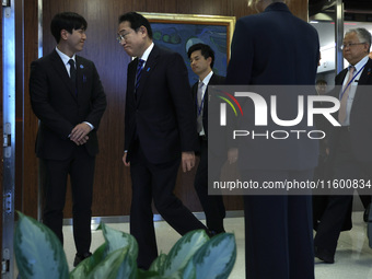 Antonio Guterres the UN Secretary General meets with the H.E. Mr. Kishida Fumio, Prime Minister, Japan at the United Nations Headquarters on...