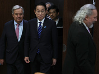 Antonio Guterres the UN Secretary General meets with the H.E. Mr. Kishida Fumio, Prime Minister, Japan at the United Nations Headquarters on...