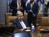 Antonio Guterres the UN Secretary General meets with the H.E. Mr. Kishida Fumio, Prime Minister, Japan at the United Nations Headquarters on...