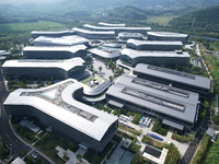 A view of the Nanhu Future Science Park (Hupan Laboratory Park) in the west of Hangzhou, China, on September 23, 2024. (