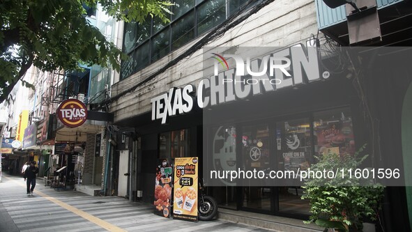 Texas Chicken restaurant on Silom Road in Bangkok, Thailand, on September 23, 2024. Texas Chicken is the international franchise of Church's...