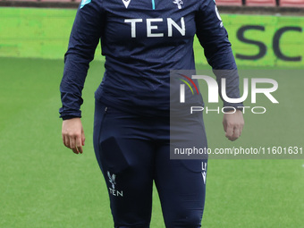 Laura Kaminski, manager of Crystal Palace Women, during the Barclays FA Women's Super League soccer match between Tottenham Hotspur Women an...