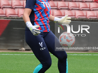 Milla-Maj Majasaari of Crystal Palace Women warms up before the Barclays FA Women's Super League soccer match between Tottenham Hotspur Wome...