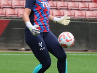 Milla-Maj Majasaari of Crystal Palace Women warms up before the Barclays FA Women's Super League soccer match between Tottenham Hotspur Wome...