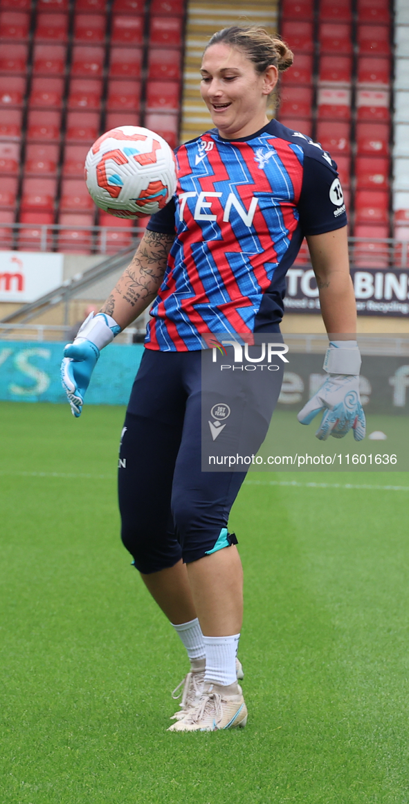 Shae Yanez of Crystal Palace Women is in action during the Barclays FA Women's Super League soccer match between Tottenham Hotspur Women and...