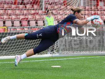 Shae Yanez of Crystal Palace Women warms up before the Barclays FA Women's Super League soccer match between Tottenham Hotspur Women and Cry...