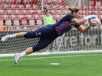 Shae Yanez of Crystal Palace Women warms up before the Barclays FA Women's Super League soccer match between Tottenham Hotspur Women and Cry...