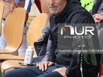 Robert Vilahamn, manager of Tottenham Hotspur Women, during the pre-match warm-up at the Barclays FA Women's Super League soccer match betwe...