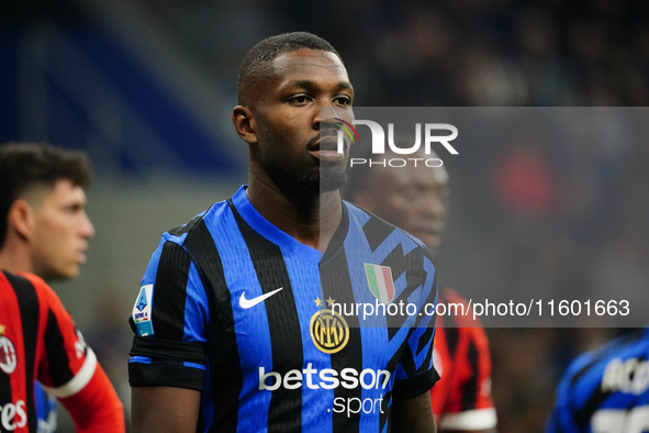 Marcus Thuram (FC Inter) during the Italian championship Serie A football match between FC Internazionale and AC Milan in Milan, Italy, on S...