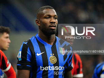 Marcus Thuram (FC Inter) during the Italian championship Serie A football match between FC Internazionale and AC Milan in Milan, Italy, on S...