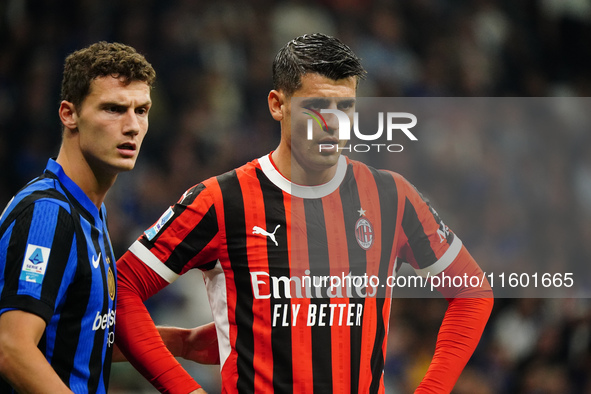 Alvaro Morata (AC Milan) during the Italian championship Serie A football match between FC Internazionale and AC Milan in Milan, Italy, on S...