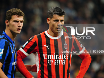 Alvaro Morata (AC Milan) during the Italian championship Serie A football match between FC Internazionale and AC Milan in Milan, Italy, on S...