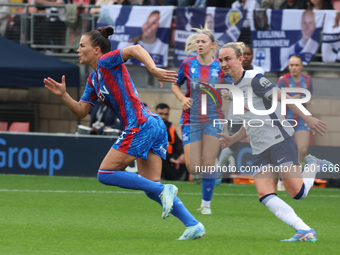 Katrine Veje of Crystal Palace Women and Martha Thomas of Tottenham Hotspur Women are in action during the Barclays FA Women's Super League...