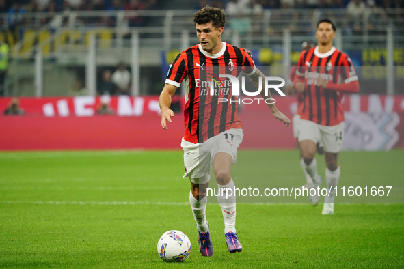 Christian Pulisic (AC Milan) during the Italian championship Serie A football match between FC Internazionale and AC Milan in Milan, Italy,...