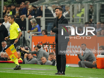 The head coach Paulo Fonseca (AC Milan) during the Italian championship Serie A football match between FC Internazionale and AC Milan at San...