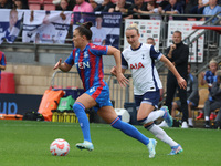 Katrine Veje of Crystal Palace Women and Martha Thomas of Tottenham Hotspur Women are in action during the Barclays FA Women's Super League...