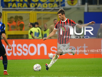 Matteo Gabbia (AC Milan) during the Italian championship Serie A football match between FC Internazionale and AC Milan in Milan, Italy, on S...