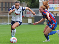 Hayley Raso of Tottenham Hotspur Women takes on Annabel Blanchard of Crystal Palace Ladies during the Barclays FA Women's Super League socce...