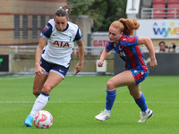 Hayley Raso of Tottenham Hotspur Women takes on Annabel Blanchard of Crystal Palace Ladies during the Barclays FA Women's Super League socce...