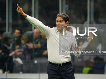 The head coach Simone Inzaghi (FC Inter) during the Italian championship Serie A football match between FC Internazionale and AC Milan in Mi...