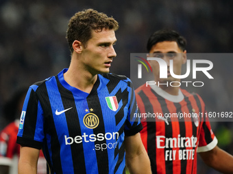 Benjamin Pavard (FC Inter) during the Italian championship Serie A football match between FC Internazionale and AC Milan in Milan, Italy, on...