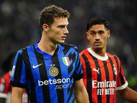 Benjamin Pavard (FC Inter) during the Italian championship Serie A football match between FC Internazionale and AC Milan in Milan, Italy, on...