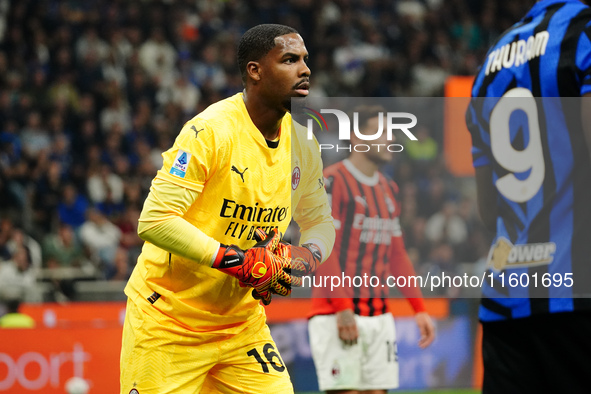 Mike Maignan (AC Milan) during the Italian championship Serie A football match between FC Internazionale and AC Milan in Milan, Italy, on Se...