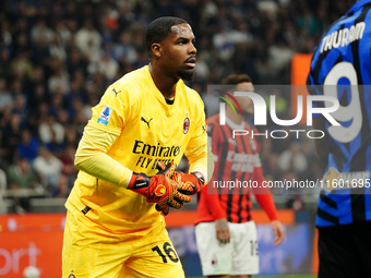 Mike Maignan (AC Milan) during the Italian championship Serie A football match between FC Internazionale and AC Milan in Milan, Italy, on Se...