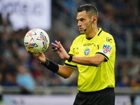 Maurizio Mariani (Referee) officiates the Italian championship Serie A football match between FC Internazionale and AC Milan at San Siro Sta...