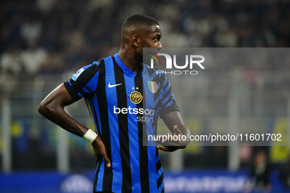 Marcus Thuram (FC Inter) during the Italian championship Serie A football match between FC Internazionale and AC Milan in Milan, Italy, on S...