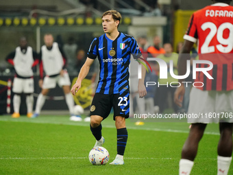 Nicolo' Barella (FC Inter) during the Italian championship Serie A football match between FC Internazionale and AC Milan in Milan, Italy, on...