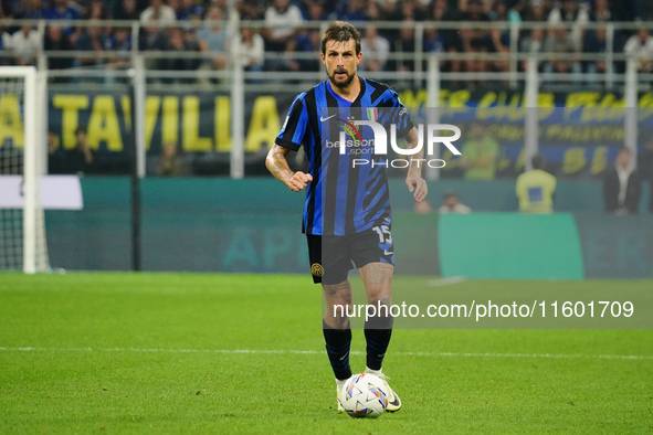 Francesco Acerbi (FC Inter) during the Italian championship Serie A football match between FC Internazionale and AC Milan in Milan, Italy, o...