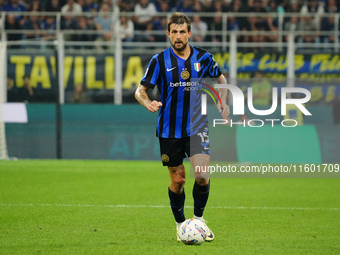 Francesco Acerbi (FC Inter) during the Italian championship Serie A football match between FC Internazionale and AC Milan in Milan, Italy, o...