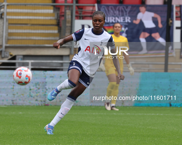 Jessica Naz of Tottenham Hotspur Women is in action during the Barclays FA Women's Super League soccer match between Tottenham Hotspur Women...