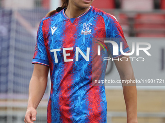 Mille Geji of Crystal Palace Women is in action during the Barclays FA Women's Super League soccer match between Tottenham Hotspur Women and...