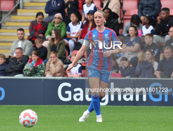 Aimee Everett of Crystal Palace Women is in action during the Barclays FA Women's Super League soccer match between Tottenham Hotspur Women...