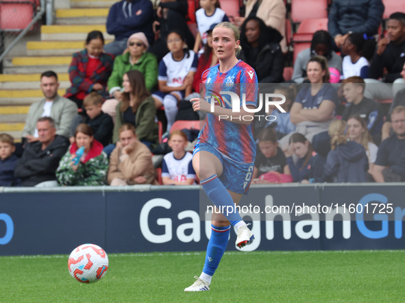 Aimee Everett of Crystal Palace Women is in action during the Barclays FA Women's Super League soccer match between Tottenham Hotspur Women...