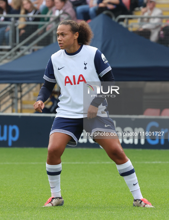 Drew Spence of Tottenham Hotspur Women is in action during the Barclays FA Women's Super League soccer match between Tottenham Hotspur Women...