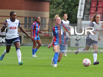 Felicity Gibbons of Crystal Palace Women is in action during the Barclays FA Women's Super League soccer match between Tottenham Hotspur Wom...