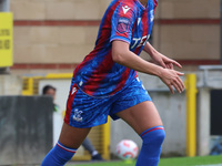 Katrine Veje of Crystal Palace Women is in action during the Barclays FA Women's Super League soccer match between Tottenham Hotspur Women a...