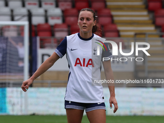 Hayley Raso of Tottenham Hotspur Women is in action during the Barclays FA Women's Super League soccer match between Tottenham Hotspur Women...