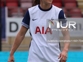 Hayley Raso of Tottenham Hotspur Women is in action during the Barclays FA Women's Super League soccer match between Tottenham Hotspur Women...