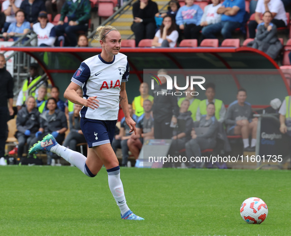 Martha Thomas of Tottenham Hotspur Women is in action during the Barclays FA Women's Super League soccer match between Tottenham Hotspur Wom...